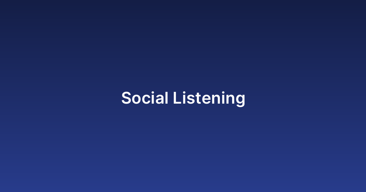 Social Listening