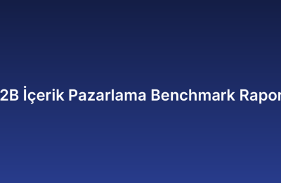 B2B İçerik Pazarlama Benchmark Raporu