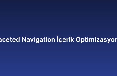 Faceted Navigation İçerik Optimizasyonu