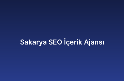 Sakarya SEO İçerik Ajansı